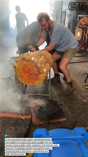 Hot Glass Shaping — Professional Glassblowing in Action!