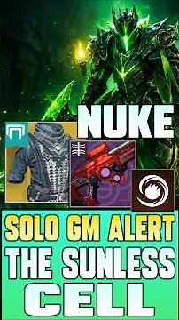 Solar Warlock Fusion Grenades Build | Solo GM Alert The Sunless Cell | Destiny 2 Starfire Protocol