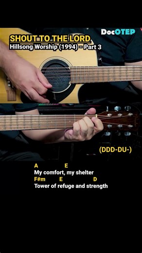 Shout to the Lord - Hillsong Worship (1994) Easy Guitar Chords Tutorial with Lyrics Part 3 SHORTS