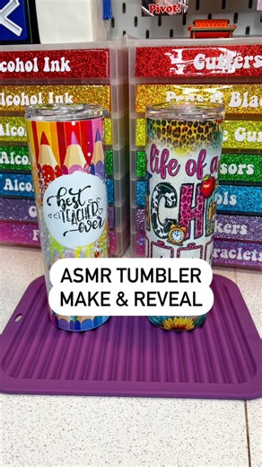 ASMR Tumbler Make & Reveal• In honor of my birthday on the 19th and building move-in next week, I’m having a 19% off Birthday and Move-In Sale all weekend! •#crafting #crafter #smallbusiness #explore #viral | Teach Over the Rainbow