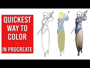 How to COLOR COMICS in PROCREATE - laying the flats fast