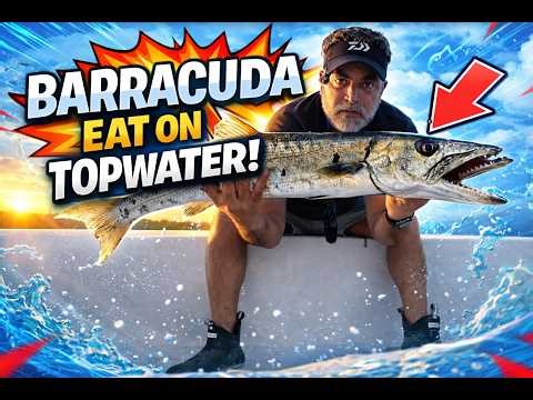 Backcountry Fishing BARRACUDA ON TOP WATER!