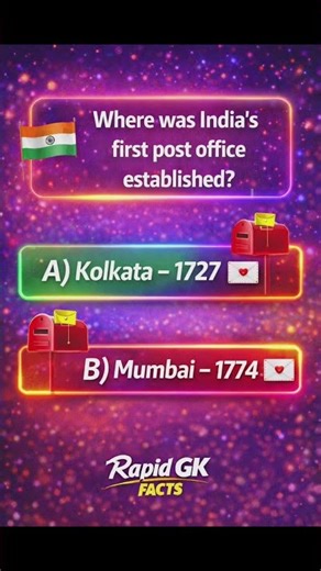 Where Was India’s First Post Office Established? 📮 #Shorts #Facts