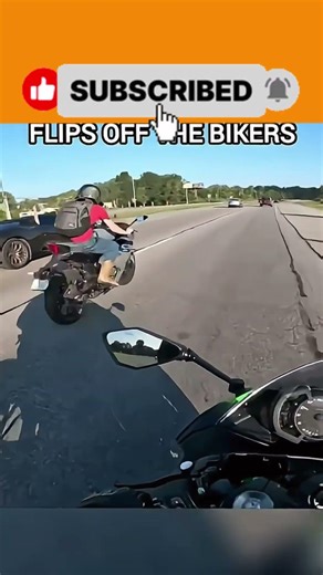 Biker Doesn't Back Down After Lamborghini Brake Check #instant karma #roadrage #shorts