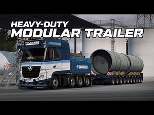 Ets2 Heavy-duty Modular Trailer mod test | Heavy Haul Gameplay | Modular Trailer Challenge!