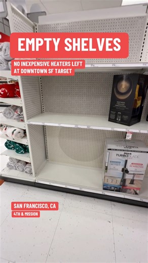 5.5K views · 21 reactions | Are you staying warm lately??? It's been a very chilly couple of weeks in San Francisco and Monday there were no inexpensive heaters left at the Target store on 4th and Mission Street. To be fair, the hardware store across the street did have small heaters available, but their prices were higher than prices listed at Target. Target had just one heater/cooler unit available for 399.00. | J.R. Stone ABC 7 News | Facebook