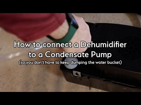 Connecting a Dehumidifier to a Condensate Pump (so you don't have to keep dumping the bucket)!