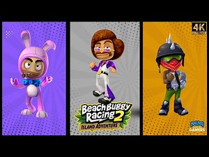 Super Fun 3 Players Split Screen Racing in Beach Buggy Racing 2 (PS5 4K)