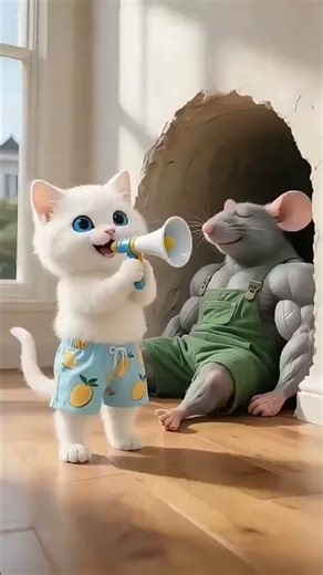 Cat and Mouse Are Best Friends 🐱🐭❤️