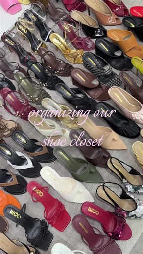 Organizing our shoe collection 👠🫶🏼 Can you believe this is just a fraction of our heels?? #shoestyle #ShoeTrends #shoecollection #shoecloset #organizingtiktok
