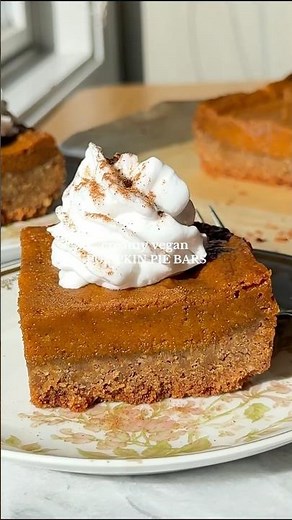 Vegan Pumpkin Pie Bars - RECIPE BELOW