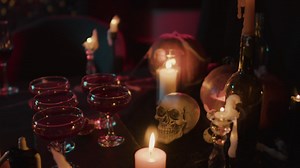 Close-up view of Halloween table setting | Free Stock Video Footage