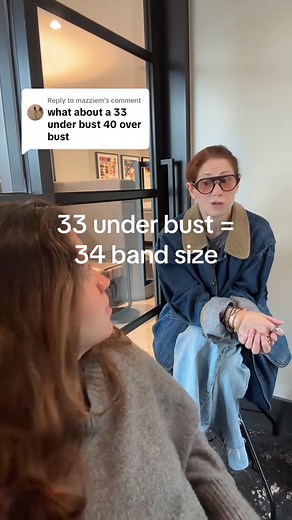band size 33 / bust size 40 - what’s your size? #brasizingbasics #askbrabar #brasizinghelp | Brabar