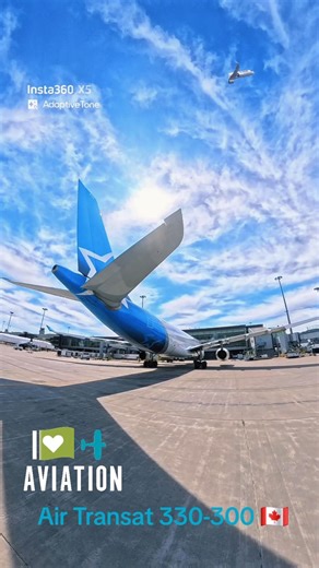 “Chasing the Blue: Air Transat Airbus A330-300 in a Cinematic Sky” #airtransat #aviation #inflight