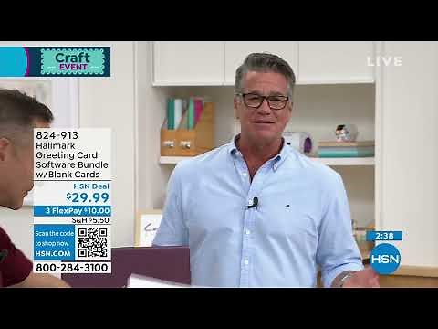 Hallmark Greeting Card Software Bundle with 20 Blank Car...