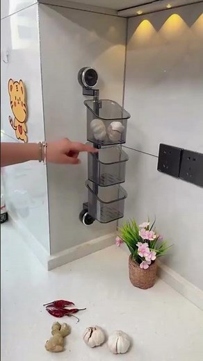 Wall-Mounted Suction Cup Rotating Organizer