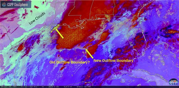 Strong Convection over the Gulf of Mexico