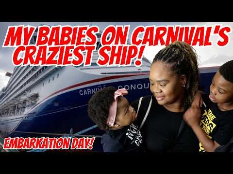 WHAT WAS I THINKING When Booking the Carnival Conquest for my Family?!?! | Embarkation Day