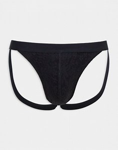 ASOS DESIGN – Jockstrap aus Spitze in Schwarz | ASOS