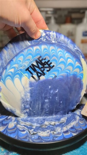 Blue LazyFlame design on a neutron time lapse from MVP Disc Sports #art #discgolf #discdyes #dye # #discgolflifesbyredd | Dyes By Redd