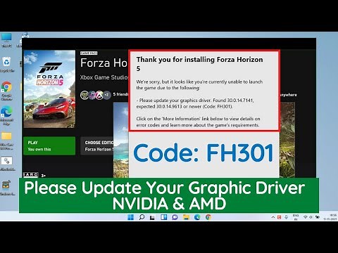 Forza horizon 5 error code FH 301 | Please update your graphic card (NVIDIA & AMD)