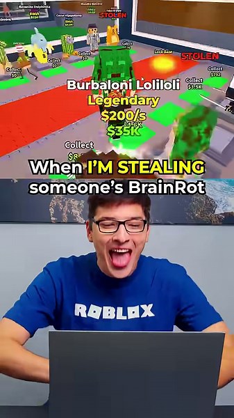 POV: Playing steal a brainrot #roblox #funny