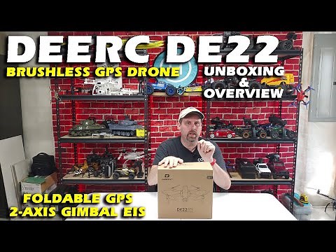 DeeRC DE22 Pro Brushless GPS Drone with 2-Axis Gimbal EIS Unboxing & Overview