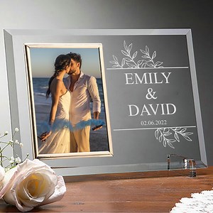 Custom Wedding Frame, Personalized Glass Frame, Gift for Anniversary, Engagement, Gift for Bride, Wedding Souvenir Frames - Etsy