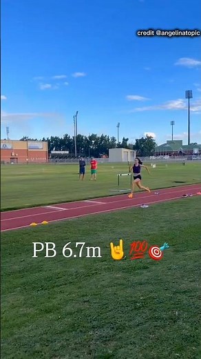 HIGH JUMP world champion angelina with crazy🤯 6.70m LONG JUMP | track and field #trending