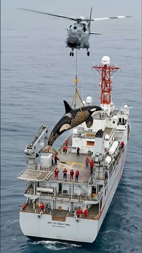 Massive Killer Whale Transported By Air ✈️ #transport #animal #shorts