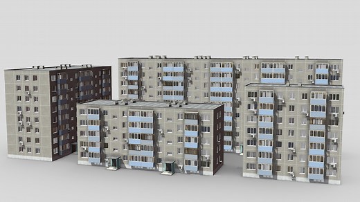 Procedural Soviet Building Generator - 3D model by BeyondDigital