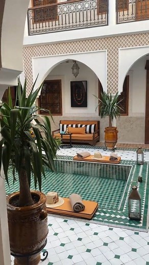 Discover the charm of traditional Moroccan architecture in this stunning riad, where elegance meets authenticity. Immerse yourself in the beauty of Moroccan culture and hospitality. Follow @travel_moroccan roccan for more breathtaking destinations and unforgettable adventures! #Morocco #Riad #Travel #MoroccanBeauty #Marrakech #LuxuryTravel #ExploreMorocco #Travelmoroccan | Travelling Moroccan