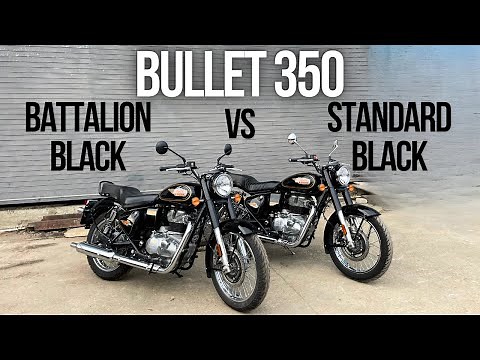 RE Bullet 350 Battalion Black vs Standard Black | Detailed Comparison | Motorxone