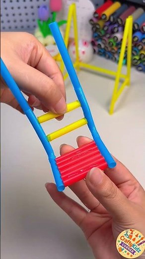 DIY Cradle with Straws | Easy Craft for Kids | CraftyKidz Corner