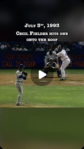 On This Date In Major League Ballers on Instagram: "#onthisdateinmlb 1993 - Cecil Fielder smashes a home run that lands on the roof at Tiger Stadium. He becomes the 3rd player to reach that spot in the stadium, the others; Harmon Killebrew and Frank Howard. — The Tigers end up defeating the Rangers, 11-5. — 📼: MLB — #MLB #MLBhistory #Baseball #BaseballTrivia #BaseballHistory #Baseball #BaseballFacts #DailyMLB #MLBdaily #ilovebaseball #coolhistory #otdmlb #cecilfielder #tigersbaseball"