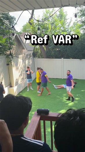 Ref goes to VAR in backyard league #football #soccer #fyp #sundayleague #tclbackyard