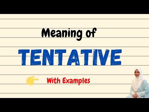 Daily vocabulary | Tentative Meaning | Vocabgram