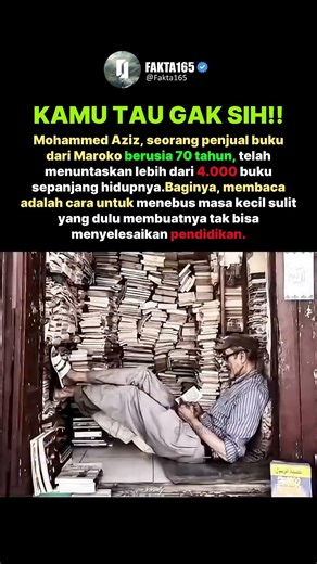 Penjual Buku Ini Sudah Baca 4.000 Buku, Alasannya Menyentuh