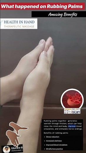 Rubbing Palm|Multiple and Amazing benefits|Details in description |#bloodcirculation #heart #stress