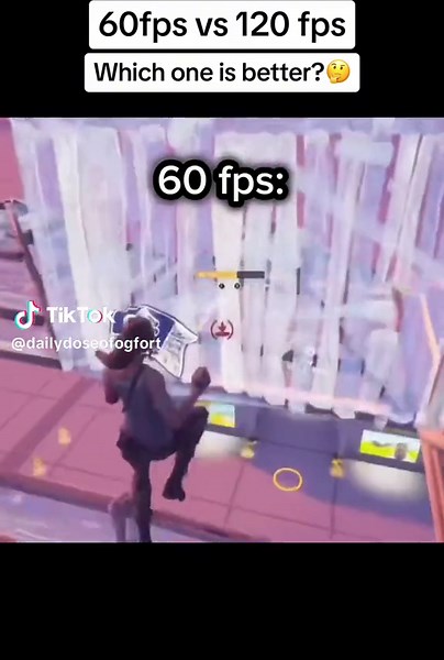 120fps vs 60 fps, which is better?#fortnite #fortniteclips #60fps #120fps #fpscomparison #clips #compare #fyp