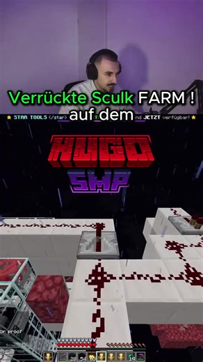 Verrückte Sculk Farm auf dem @HugoSMP #minecraft #hugosmp #smp #pvp #fyppp