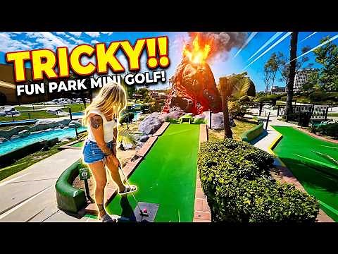 This Fun Park Mini Golf Course is TRICKY!