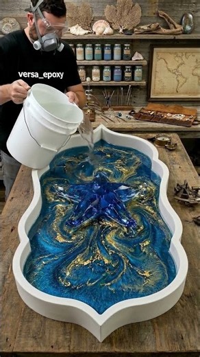 Making the Ultimate Ocean Epoxy Table 🌊 | Satisfying Resin Art