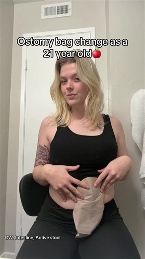 Pov: bag change BEFORE a shower?? Couldn’t be me #fyp #ostomybag #ileostomy #ostomy #ostomybagchange