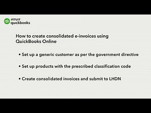 How to create consolidated e-invoices using QuickBooks Online