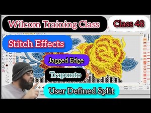 Wilcom Training Class || Stitch Effects || Jagged Edge || Trapunto || User Defined Split || Class 48