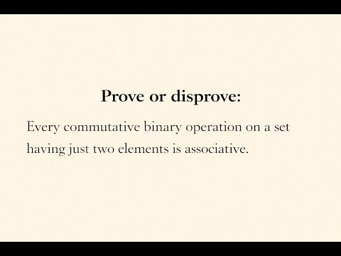 Commutative Binary Operation in a set with 2 elements.