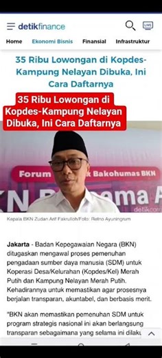 35 Ribu Lowongan di Kopdes-Kampung Nelayan Dibuka, Ini Cara Daftarnya