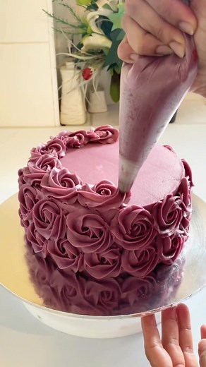 How to make & decorate a beautiful 😍 Rosette Birthday Cake 🎂 at home Tutorial. Just for cake lovers 😋 Part - 1 #cakeart #rosettecake #amazingvideo #cakes #cakeartist #cake #cakemaker #cakedesign #wedding #birthday #trending #viralvideo #cakedecorating #cakesofinstagram #cakedecorator #trendingvideo #trendingnow #howto #flowers #flowercake #flowerscake #reels #fbreels #viralreels | HAFSI