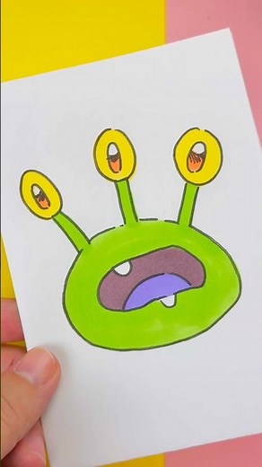 👾 Cómo Dibujar un Monstruo Kawaii ✨ Paso a Paso